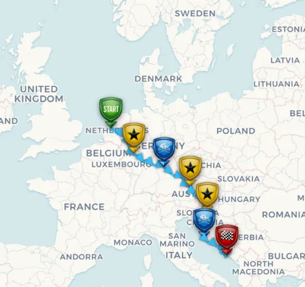 Amsterdam to Dubrovnik road trip