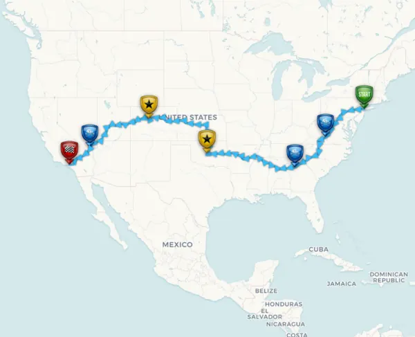 New York to Los Angeles road trip
