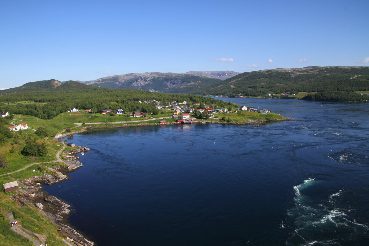 Saltstraumen tidal current and whirlpools